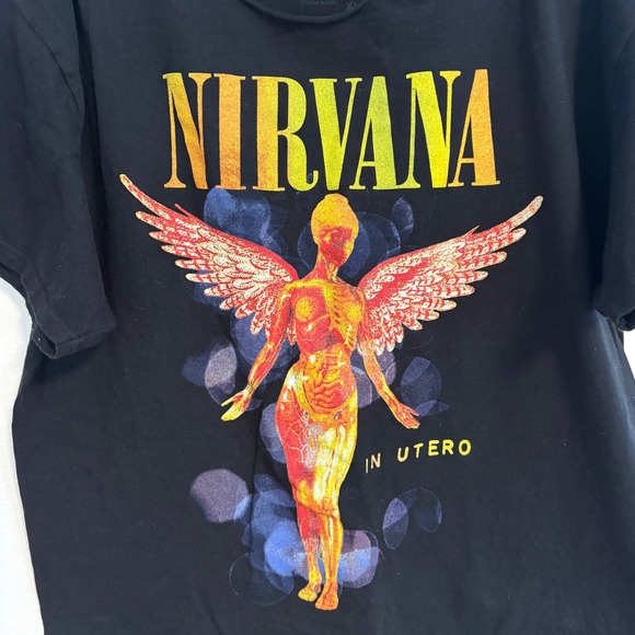 Nirvana In Utero Shirt XL Band Tee Grunge Kurt Cobain Rock Concert Tour 93 Live - Picture 4 of 8